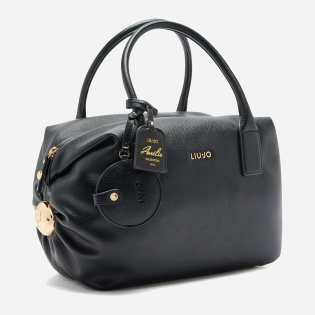 Сумка крос-боді через плече жіноча зі штучної шкіри велика Liu Jo AF5027E0058 22222 Чорна (800070345524) - зображення 3