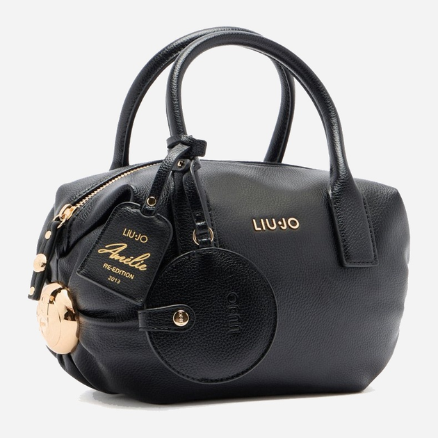 Сумка крос-боді через плече жіноча зі штучної шкіри середня Liu Jo AF5028E0058 22222 Чорна (800070345526) - зображення 3