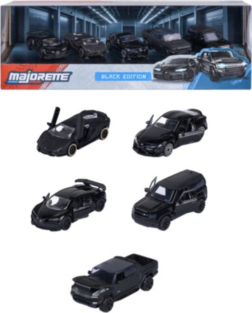 Zestaw modeli samochodów Simba Majorette Czarne Wydanie 2.0 5 szt. (3467452077580) - obraz 8