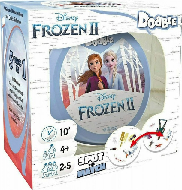 Настільна гра Kaissa Dobble Disney Frozen (грецька версія) KA113770 (3558380075714) - зображення 1