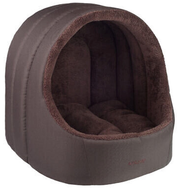 Buda owalna dla psa Amiplay Aspen M brązowa (5907563245815) - obraz 1