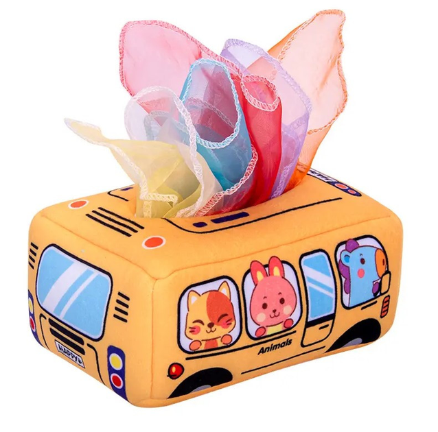 Zabawka dla malucha sensoryczna Swede Miękkie pudełko z chusteczkami do wyciągania G7836 (5902496208388) - obraz 1