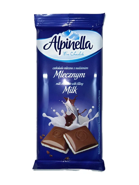 Шоколад Alpinella молочный с молочной начинкой 100 г - Фото 1 Шоколад Alpinella молочный с молочной начинкой 100 г - изображение 1