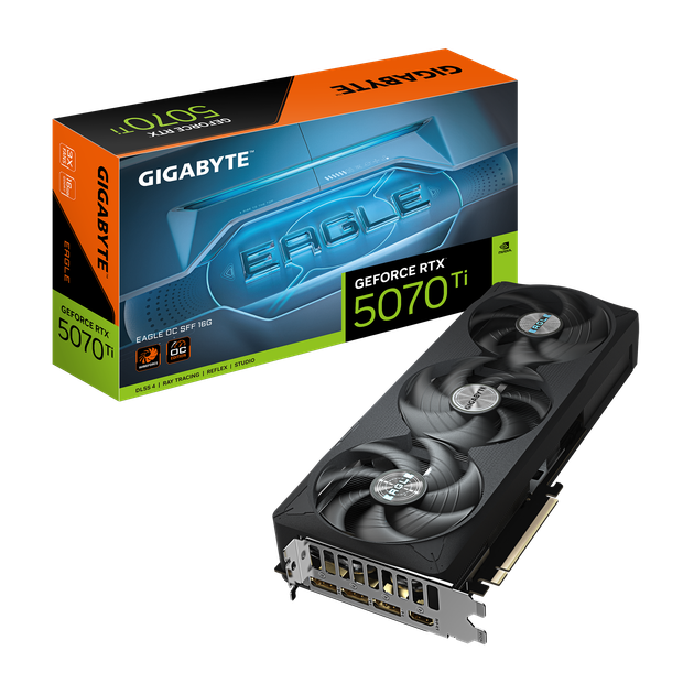 Видеокарта GIGABYTE GeForce RTX 5070 Ti EAGLE OC ICE SFF 16G (GV-N507TEAGLEOC ICE-16GD) - Фото 3 Видеокарта GIGABYTE GeForce RTX 5070 Ti EAGLE OC ICE SFF 16G (GV-N507TEAGLEOC ICE-16GD) - изображение 3