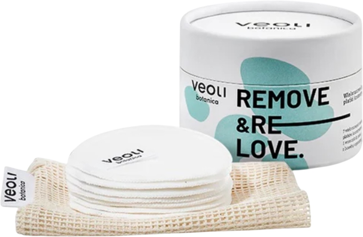 Zestaw bambusowych płatków kosmetycznych Veoli Botanica Remove & Relove wielorazowych 7 szt (5904555695054) - obraz 2