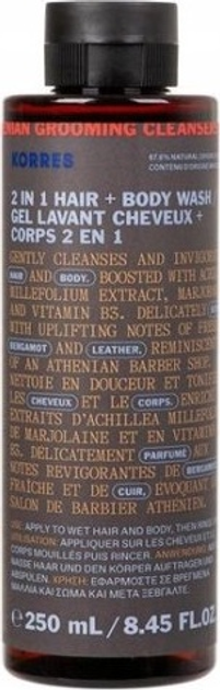 Szampon i żel pod prysznic Korres Athenian Grooming 2 w 1 dla mężczyzn 250 ml (5203069131608) - obraz 1