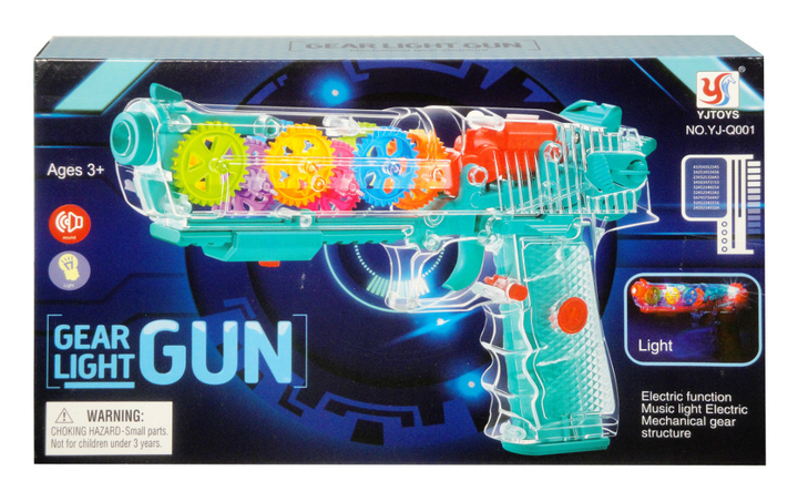 Pistolet transparentny Swede ze światłem i dźwiękiem G8359 (5902496210206) - obraz 1