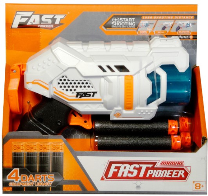 Pistolet Swede Fast Pioneer z piankowymi pociskami G7469 (5902496193417) - obraz 1