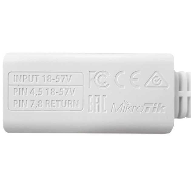 PoE інжектор MikroTik RBGPOE для Gigabit LAN - Фото 2 PoE інжектор MikroTik RBGPOE для Gigabit LAN - зображення 2