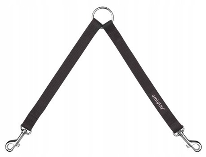Rozdzielacz do smyczy Amiplay Basic XL 50 x 2.5 cm Czarny (5907563304550) - obraz 1