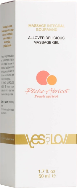Інтимний гель YesForLov Allover Delicious Peach Apricot 2 в 1 зі смаком 50 мл (3700444604747) - зображення 2