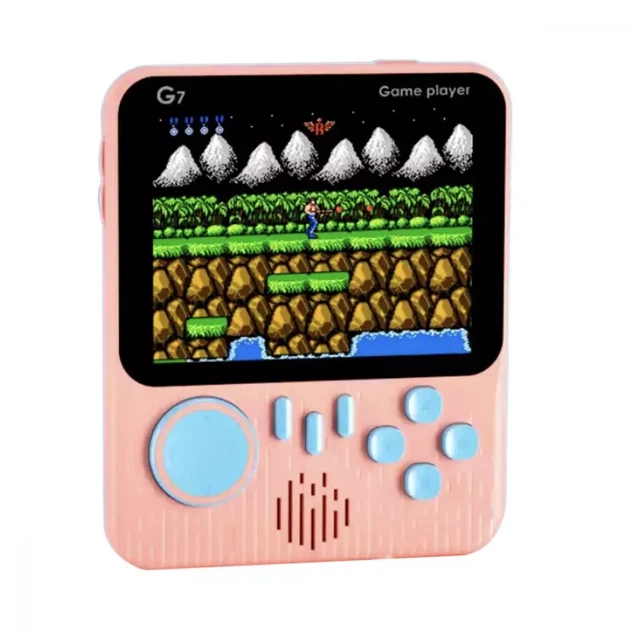 Портативная игровая консоль G7 3.5 дюйма 500mAh Pink - Фото 1 Портативная игровая консоль G7 3.5 дюйма 500mAh Pink - изображение 1
