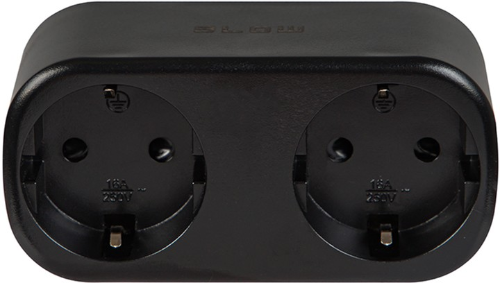 Розумна подвійна розетка Blow Wi-Fi Tuya Black (5900804149293) - зображення 1