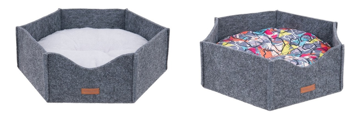 Legowisko dla kota Amiplay Korona 2 in 1 Hygge M Szary (5907563259768) - obraz 3