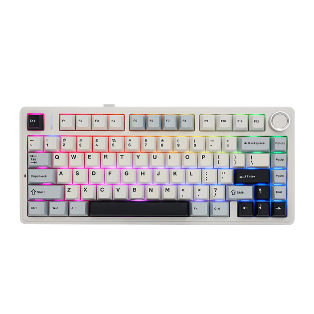 Беспроводная механическая клавиатура AULA F75 White-Blue - Фото 2 Беспроводная механическая клавиатура AULA F75 White-Blue - изображение 2