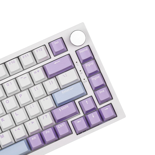 Клавіатура ігрова механічна AJAZZ AK820 White-Purple, 75%, RGB, Hot-Swap, Flying Fish - Фото 4 Клавіатура ігрова механічна AJAZZ AK820 White-Purple, 75%, RGB, Hot-Swap, Flying Fish - зображення 4