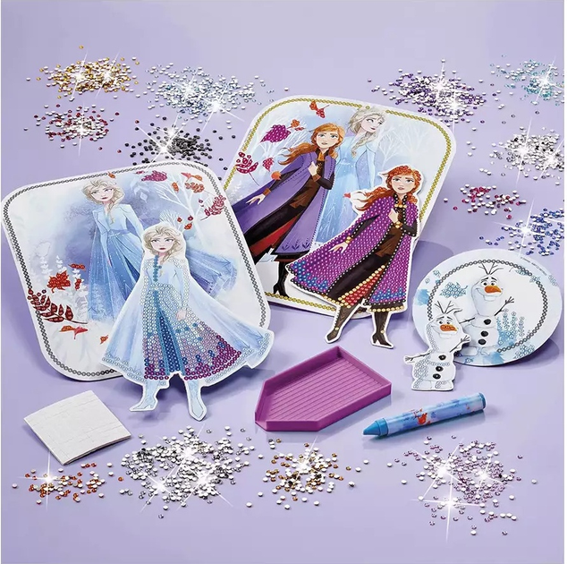 Zestaw kreatywny Totum Disney Frozen Enchanted Diamonds do tworzenia błyszczących kart 3D TT680722 (8714274680722) - obraz 2