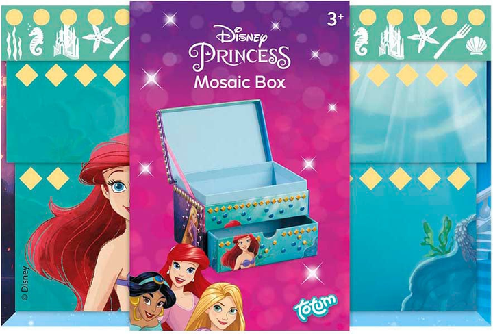 Zestaw kreatywny Totum Disney Princess do tworzenia szkatułki na biżuterię mozaikową TT045101 (8714274045101) - obraz 2