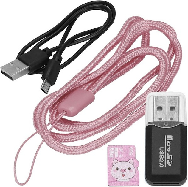 Дитячий фотоапарат Springos Full HD з картою 8 ГБ Рожевий KC0005 (5907769364440) - зображення 10