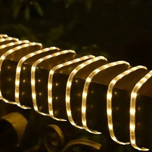 LED гирлянда 10 м солнечная батарея теплый белый свет аккумулятор 1800 mAh пульт управления - Фото 3 LED гирлянда 10 м солнечная батарея теплый белый свет аккумулятор 1800 mAh пульт управления - изображение 3
