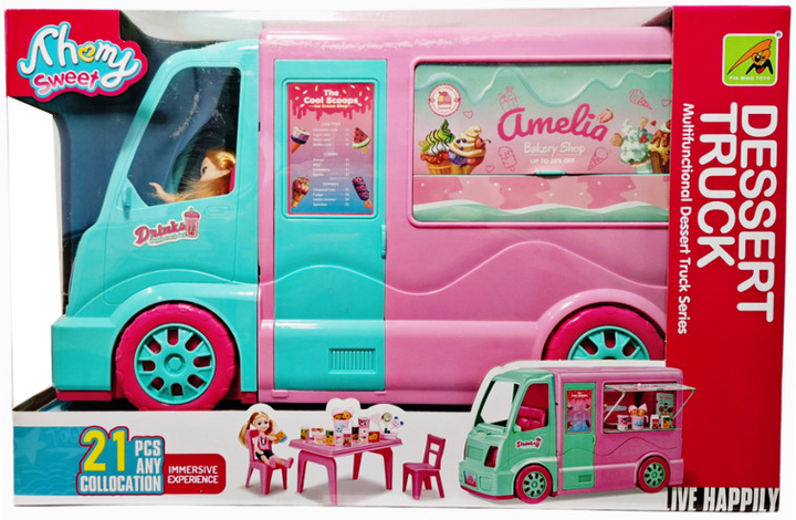 Лялька з аксесуарами Swede Food truck морозива (5902496213207) - зображення 1