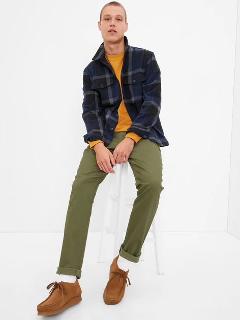 Spodnie chinosy męskie GAP 440943-27 W34L34 Khaki (1200111950303) - obraz 2
