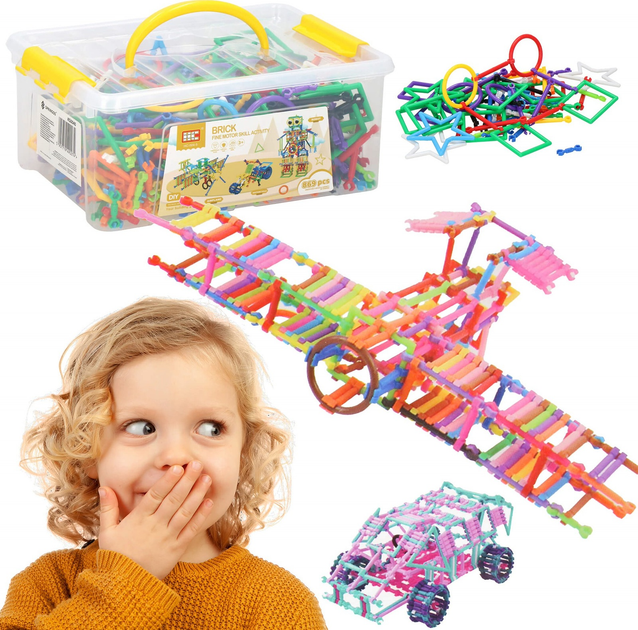 Конструктор Springos Трубки для будівництва 869 елементів (5907719490274) - зображення 7