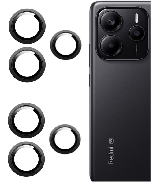 Защитное стекло 2шт CDK для Xiaomi Redmi Note 14 4G | на камеру Lens Metal Ring Eagle Eye (022535) (black) - изображение 3