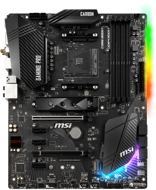 Материнская плата MSI B450 Gaming Pro Carbon AC (sAM4, AMD B450, PCI ...