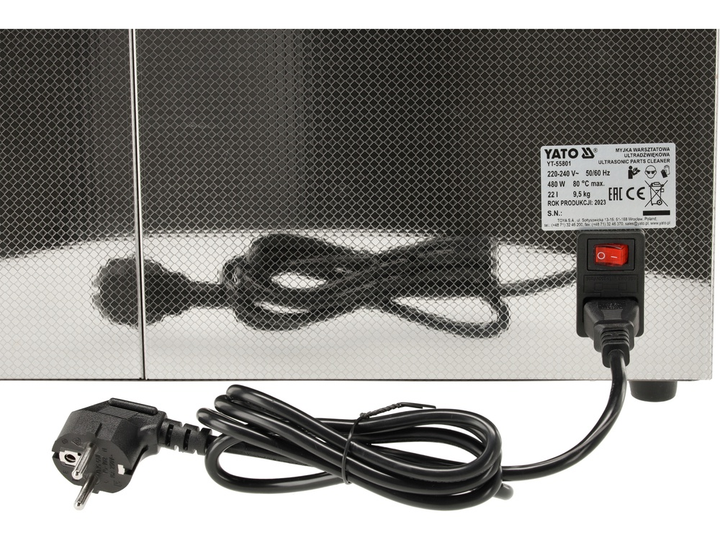 Myjka do warsztatu ultradźwiękowa YATO 480 W 22 l (YT-55801) - obraz 14