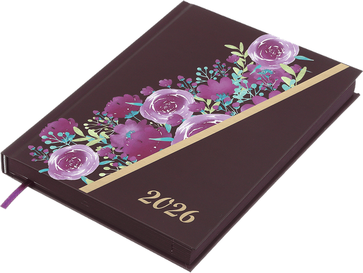Ежедневник датированный 2026 (A5, жесткая обложка, темно-красный) Buromax Passion BM.21160-13 - изображение 2