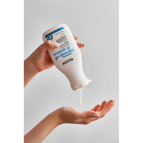 Шампунь для сухих волос с кокосовым маслом разглаживающий Beaver Coconut Oil & Quinoa Shampoo, 350 мл - Фото 3 Шампунь для сухих волос с кокосовым маслом разглаживающий Beaver Coconut Oil & Quinoa Shampoo, 350 мл - изображение 3