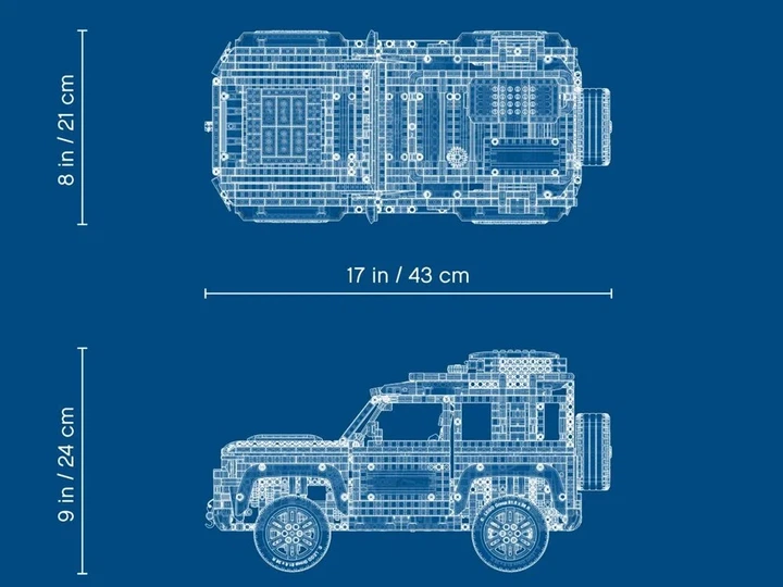 Конструктор-внедорожник на радиоуправлении Land Rover Defender 42110 (RC) | Джип на пульте управления | 1:8 (2573 детали) - изображение 5