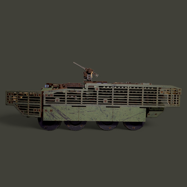 3D Пазл Конструктор З Дерева Механічний TimberBricks БТР М1126 Stryker 433 деталей + додаткові захисні екрани - Фото 2 3D Пазл Конструктор З Дерева Механічний TimberBricks БТР М1126 Stryker 433 деталей + додаткові захисні екрани - изображение 2