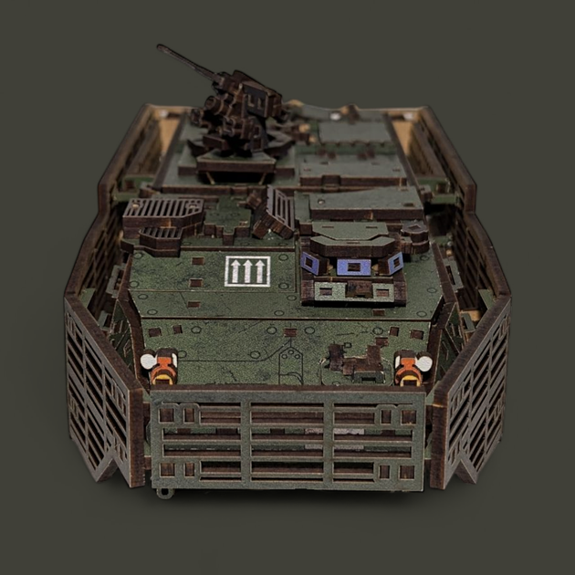 3D Пазл Конструктор З Дерева Механічний TimberBricks БТР М1126 Stryker 433 деталей + додаткові захисні екрани - Фото 7 3D Пазл Конструктор З Дерева Механічний TimberBricks БТР М1126 Stryker 433 деталей + додаткові захисні екрани - изображение 7