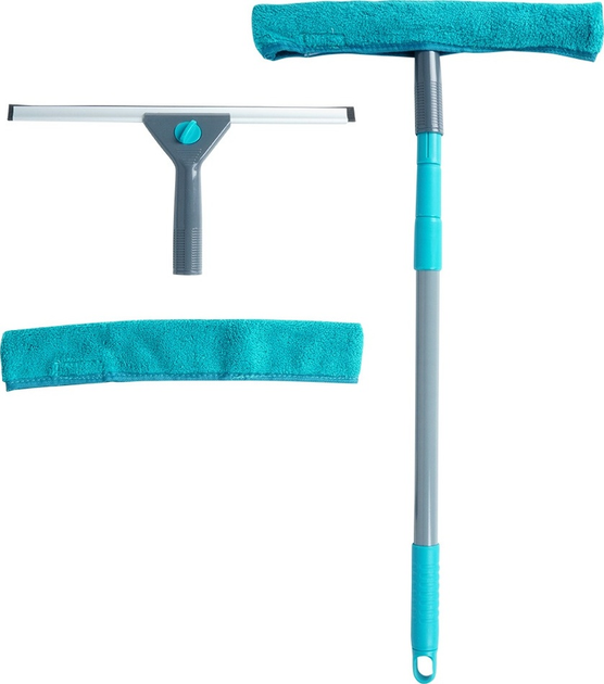 Телескопічна швабра для вікон Vilde зі скребком 57-128 см 4 елементи (5904316472085) - зображення 3