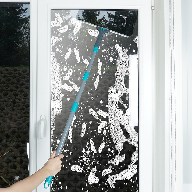 Телескопічна швабра для вікон Vilde зі скребком 57-128 см 4 елементи (5904316472085) - зображення 6