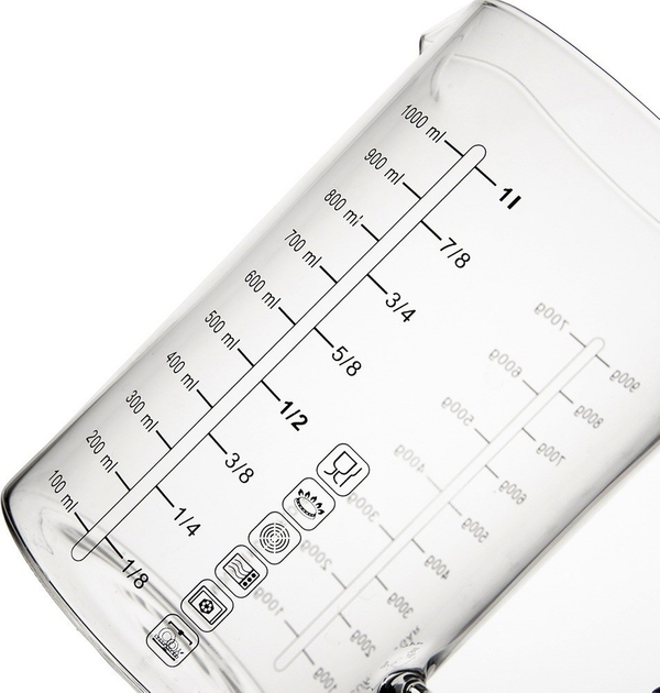 Кухонна мірка Orion скляна (120556) 1 л (8592381206529) - зображення 4