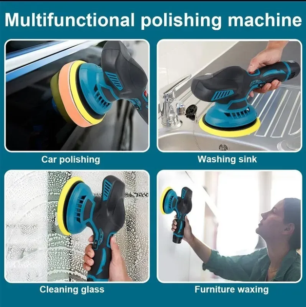 Бездротова електрична полірувальна машина 1 акумулятор POLSHING MACHINE LY-329 - зображення 3