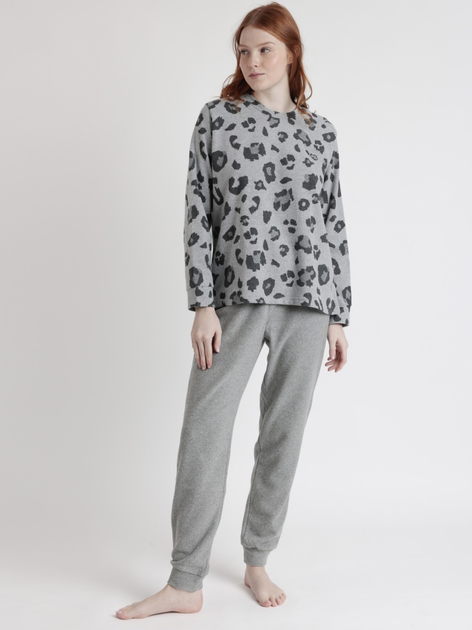 Piżama damska z długimi spodniami i długim rękawem Admas 56232 L Szara (8433623634468) - obraz 1
