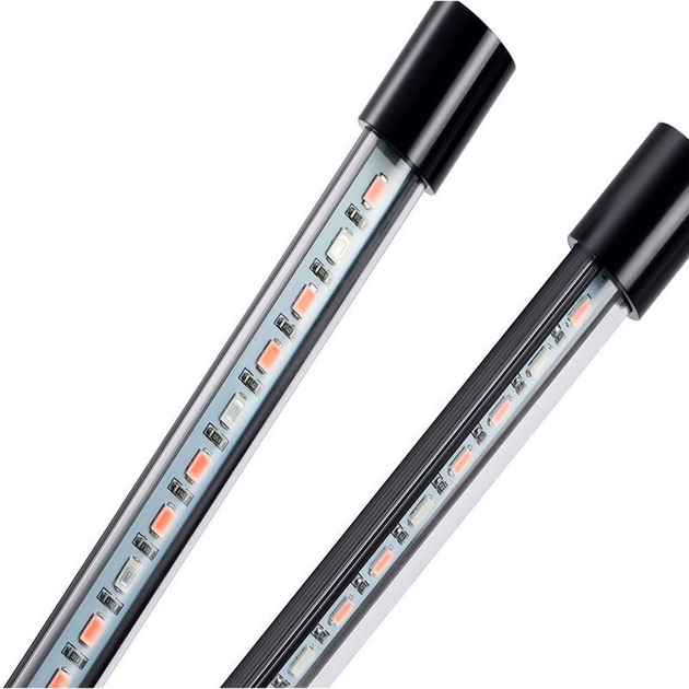 Фитолампа Led Plant Grow Light 2 Лампы Для Роста Растений На Прищепке Фитосветильник Для Комнатных Цветов, Рассады Чёрно-Прозрачный - изображение 2