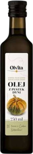 Olej z pestek dyni Olvita tłoczony na zimno 250 ml (5907591923051) - obraz 1