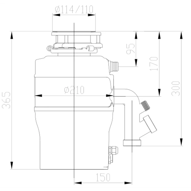 Подрібнювач харчових відходів LEOMIKAO LM-200 (Диспоузер) - зображення 4