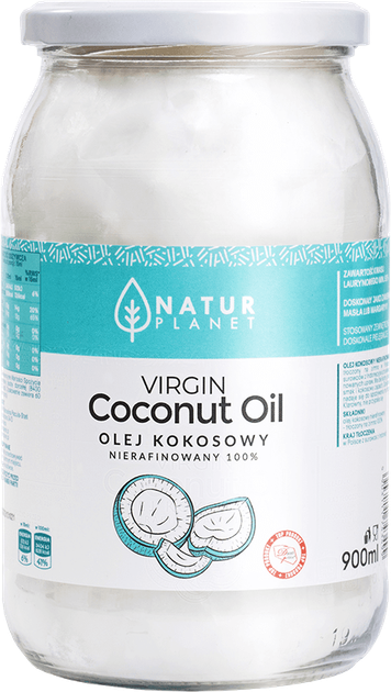 Olej kokosowy Natur Planet nierafinowany 900 g (5903111743499) - obraz 1