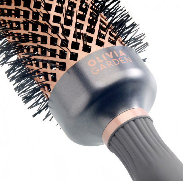 Okrągła szczotka do modelowania włosów Olivia Garden Expert Blowout Heat termoodporna z powłoką ceramiczną 65 mm (5414343021823) - obraz 2