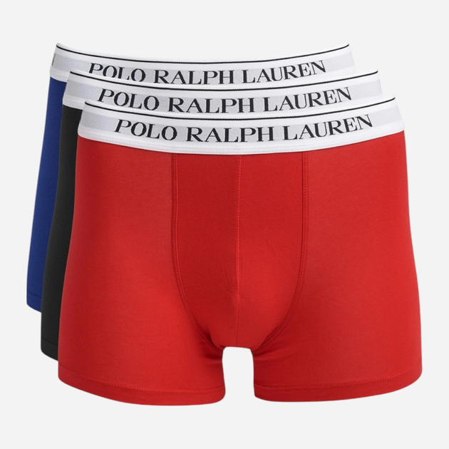 Набір трусів-боксерів чоловічих бавовняних Polo Ralph Lauren 714830299178 2XL 3 шт Чорний/Червоний/Синій (3616853853068) - зображення 1