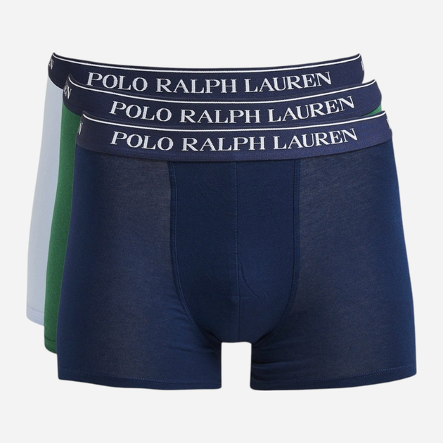 Набір трусів-боксерів чоловічих бавовняних Polo Ralph Lauren 714830299184 S 3 шт Синій/Блакитний/Зелений (3616854819032) - зображення 1