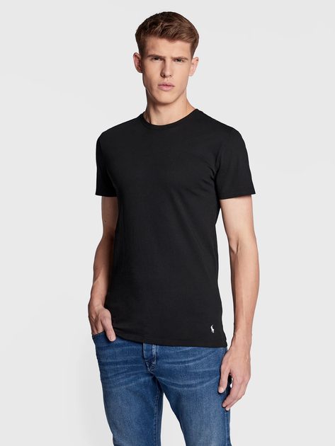 Набір футболок натільних чоловічих бавовняних Polo Ralph Lauren 714830304014 M 3 шт Чорний (3616538409474) - зображення 2