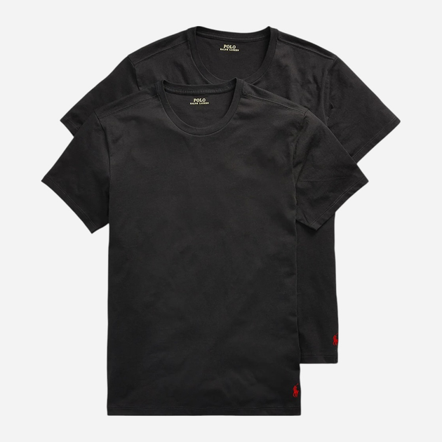 Набір футболок натільних чоловічих бавовняних Polo Ralph Lauren 714835960001 M 2 шт Чорний (3616531384976) - зображення 1