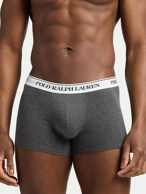 Набір трусів-боксерів чоловічих бавовняних Polo Ralph Lauren 714864292017 2XL 5 шт Чорний/Білий/Сірий (3616853147792) - зображення 4